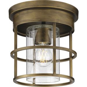 Burgess 1 Light 8.87 inch Aged Bronze Flushmount Ceiling Light, Design Series