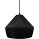 Radiance Collection - Crease Pendant Ceiling Light in Matte Black, Dedicated LED, Black Cord, Carbon Matte Black, 9W x 7H, Form+Finish+Function