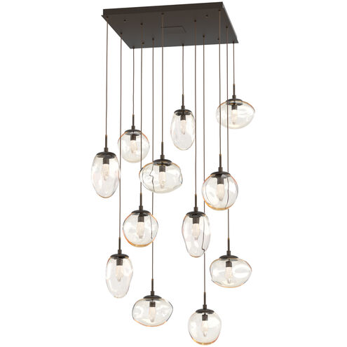 Cosmos LED LED Flat Bronze Chandelier Ceiling Light, Square Multi-Port