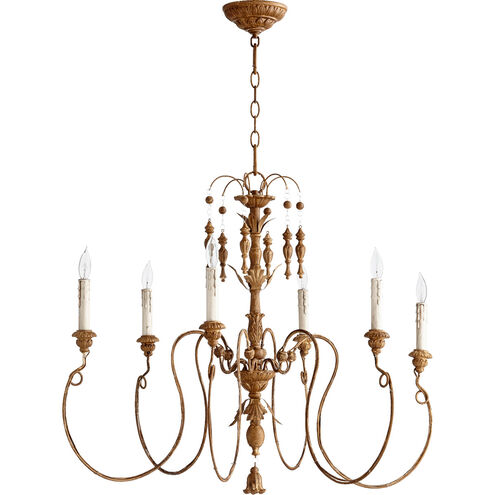 Salento 6 Light 32 inch French Umber Chandelier Ceiling Light