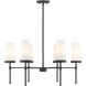 Haynes 6 Light 30 inch Matte Black Chandelier Ceiling Light