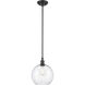 Ballston Concord LED 10 inch Matte Black Mini Pendant Ceiling Light in Clear Glass