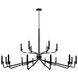 Bedford LED 57 inch Matte Black Chandelier Ceiling Light