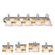 Belmont 5 Light 36 inch Polished Chrome & Polished Brass Vanity Sconce Wall Light