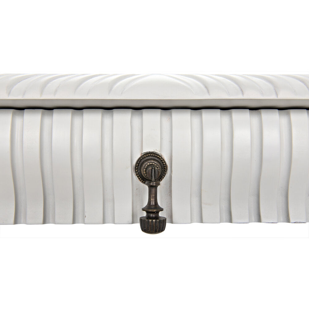 Portuguese 72 X 32 inch Solid White Desk