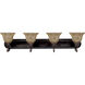 Symphony 4 Light 37 inch Oil Rubbed Bronze Bath Light Wall Light