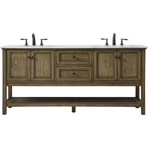 Metropolis 72 X 22 X 34 inch Driftwood Vanity Sink Set
