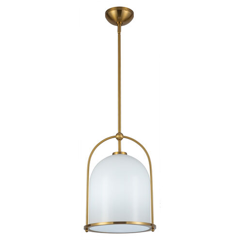 Dahlia 1 Light 11.5 inch Brushed Brass Pendant Ceiling Light
