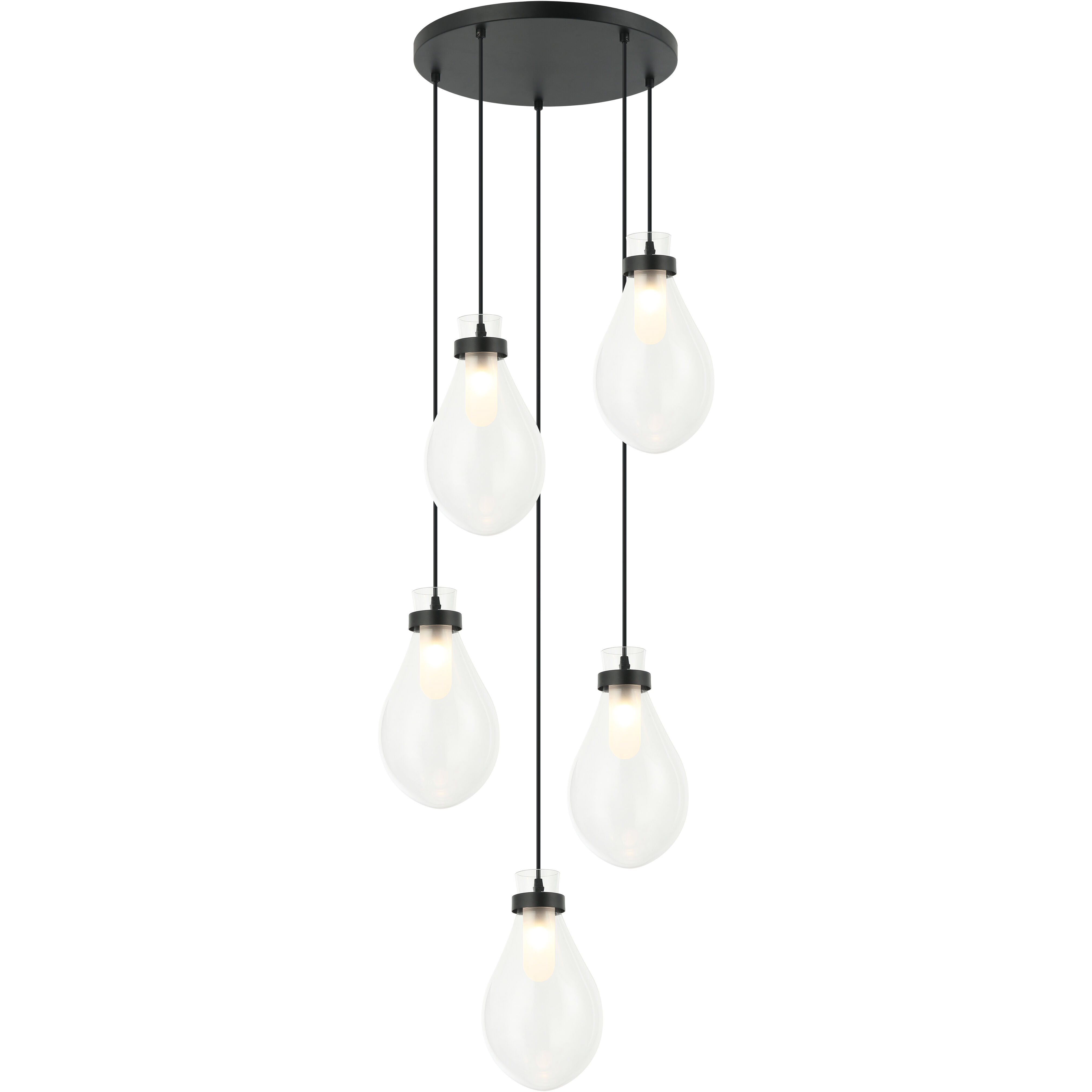Seranna 5 Light 20.5 inch Matte Black Pendant Ceiling Light