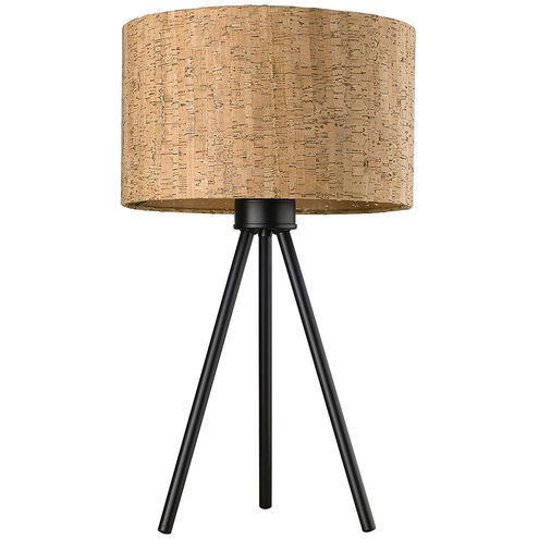 Lisbon 22 inch 100.00 watt Matte Black Table Lamp Portable Light