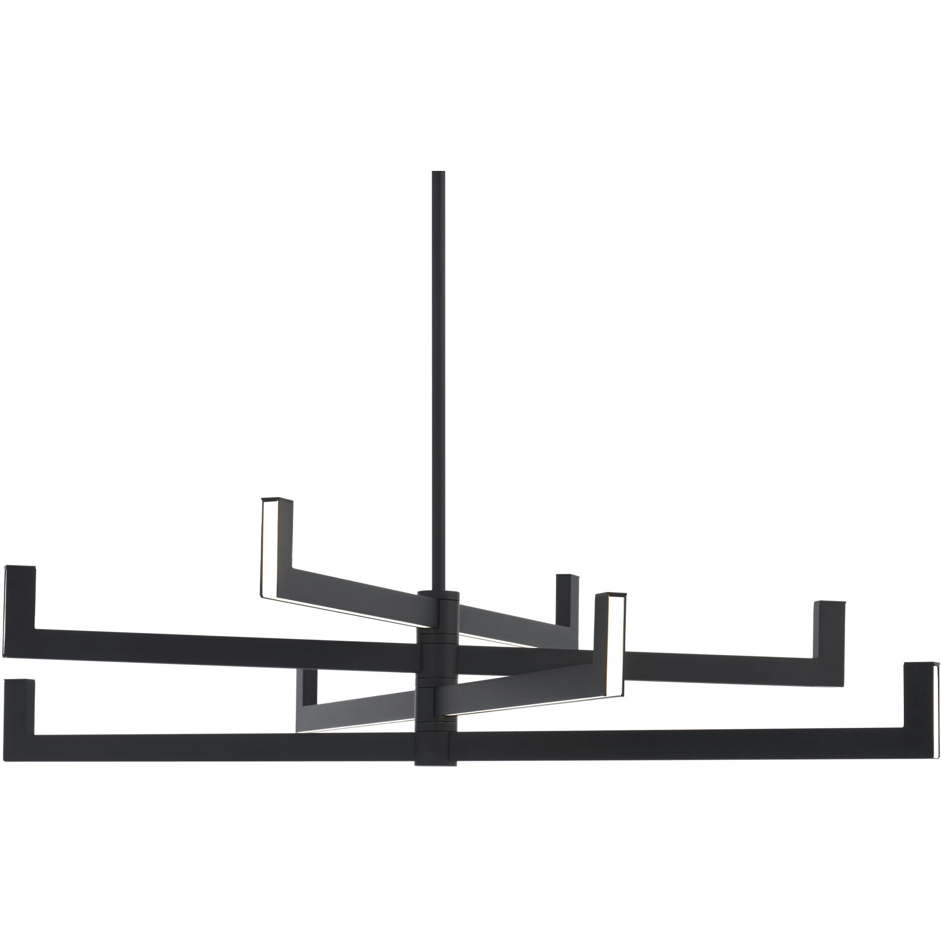 Ferrous LED 15 inch Black Chandelier Ceiling Light in 2700K, dweLED