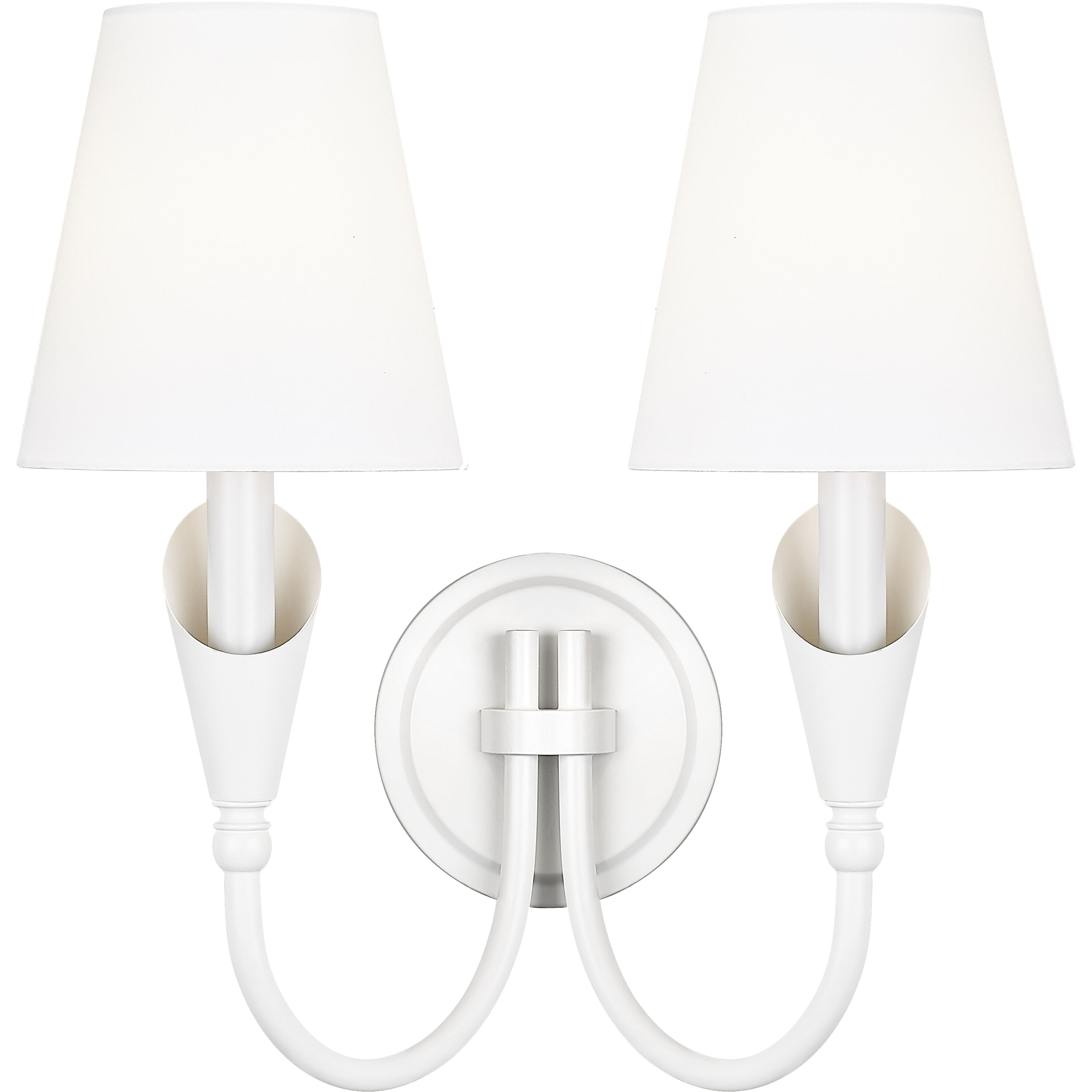 Claudelle Wall Sconce Wall Light in Textured White