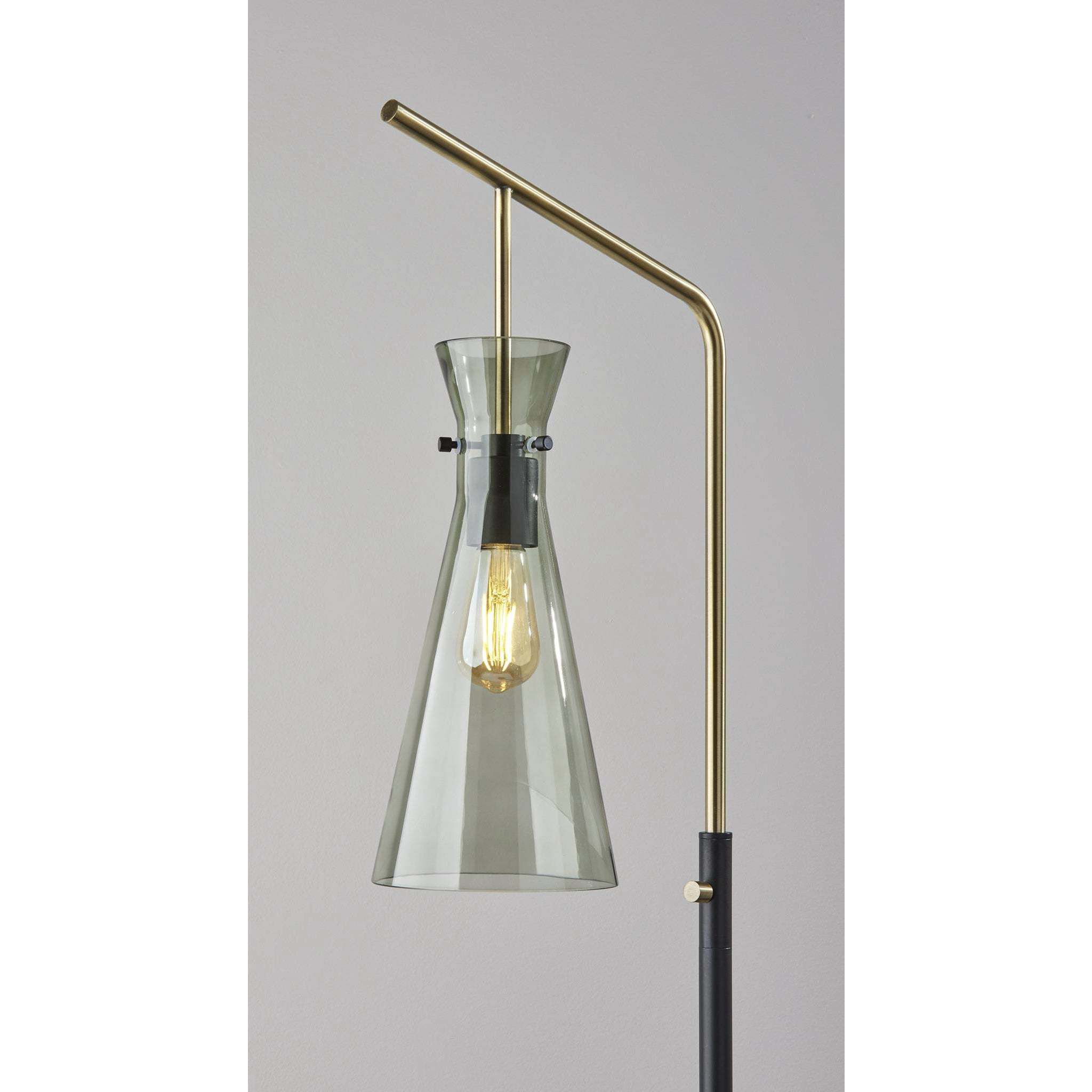 Walker 64 inch 40.00 watt Black and Antique Brass Floor Lamp Portable Light