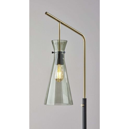 Walker 64 inch 40.00 watt Black and Antique Brass Floor Lamp Portable Light