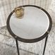 Wren 21.75 X 16.25 inch White Marble and Dark Bronze and Antique Brass Accent Table