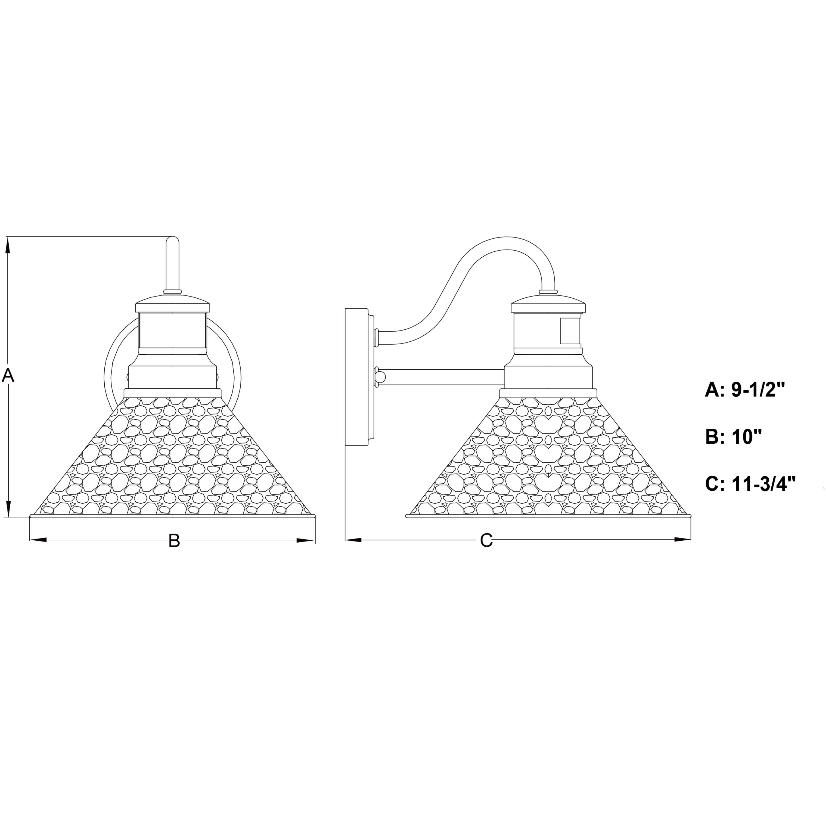 Outland Aged Iron and Light Gold Outdoor Motion Sensor