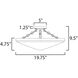 Artemis 3 Light 19.75 inch Natural Aged Brass Semi-Flush Mount Ceiling Light