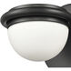 Nelly LED 6 inch Matte Black Vanity Light Wall Light in 1