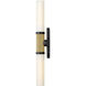 Thayer 2 Light 4.75 inch Lacquered Brass and Black Bath Sconce Wall Light in Lacquered Brass with Black