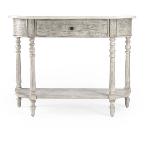 Danielle Marble 40" one- drawer Console Table in Gray