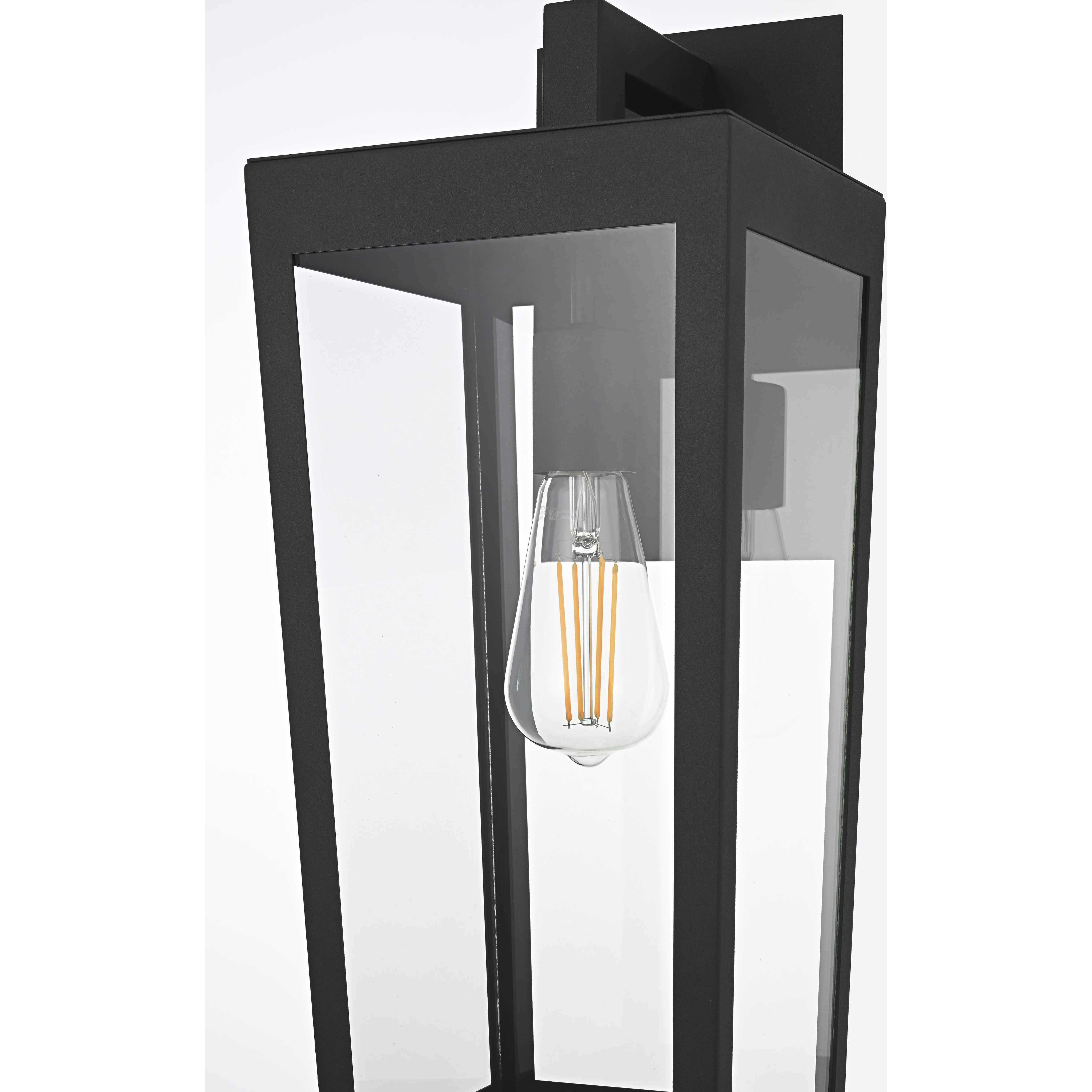 William 1 Light 18 inch Black Outdoor Wall Sconce