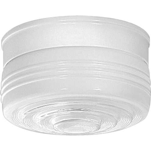 White Glass 2 Light 5 inch White Close-to-Ceiling Ceiling Light