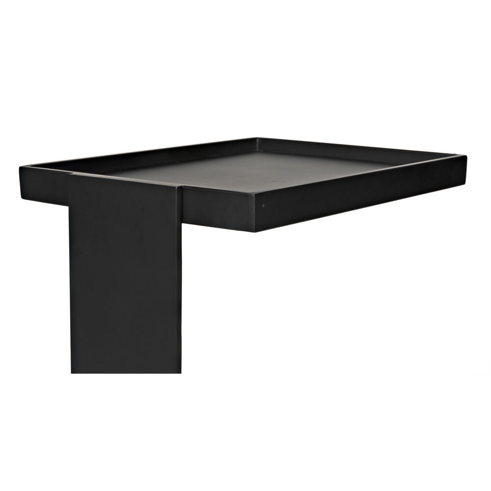 Ledge 24.5 X 18.5 inch Matte Black Side Table