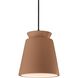 Radiance Collection - Trapezoid Pendant Ceiling Light in Matte Black, Dedicated LED, Black Cord, Adobe, Form+Finish+Function