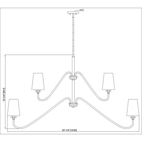 Gianna 12 Light 60.25 inch Modern Gold Chandelier Ceiling Light