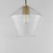 Geode 1 Light 11.75 inch Natural Aged Brass Single Pendant Ceiling Light