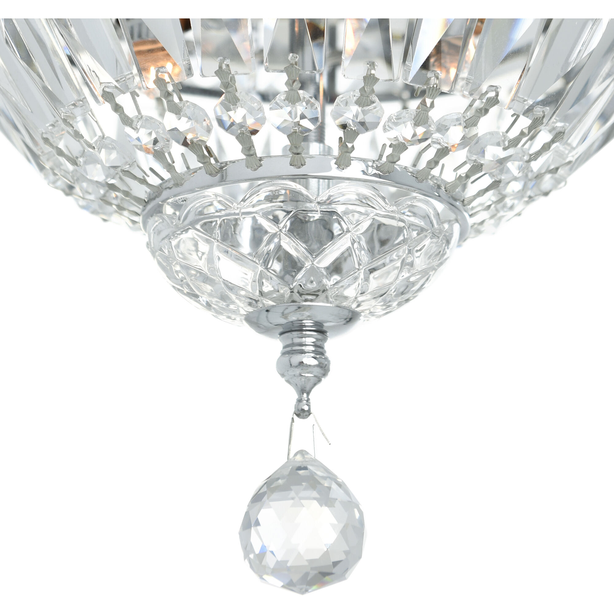 Stefania 2 Light 8 inch Chrome Bowl Flush Mount Ceiling Light