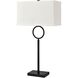 Staffa 29 inch 100 watt Matte Black Buffet Lamp Portable Light