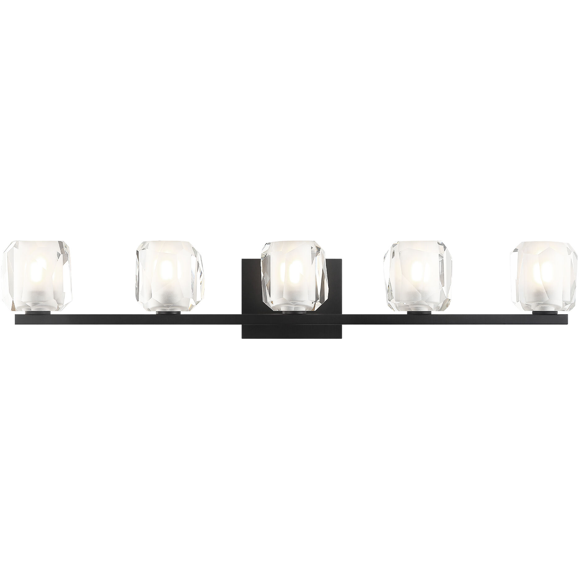 Carleton 5 Light 32.13 inch Matte Black Bath Vanity Light Wall Light