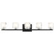 Carleton 5 Light 32.13 inch Matte Black Bath Vanity Light Wall Light