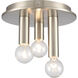 Pepper 3 Light 8 inch Brushed Nickel Flush Mount Ceiling Light