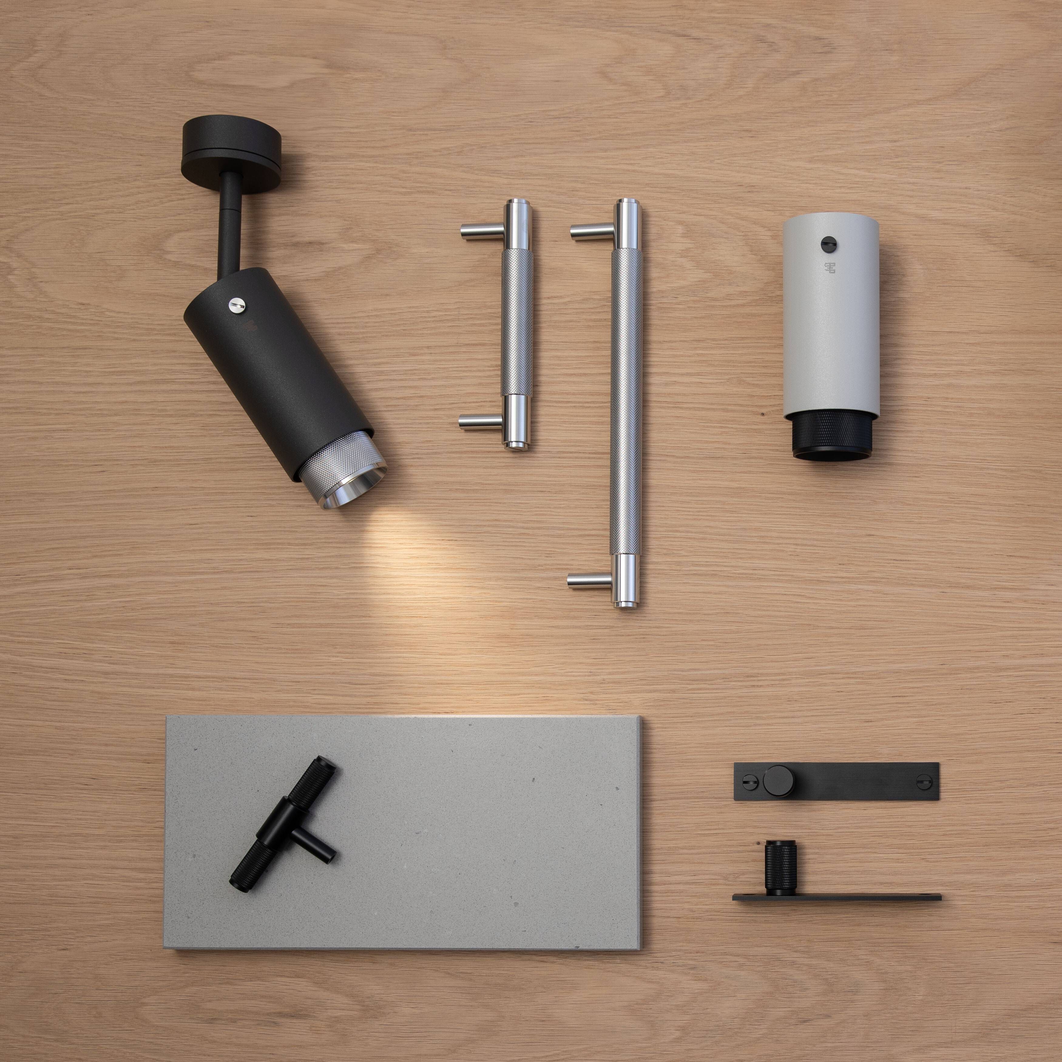 Exhaust Surface 1 Light 110-120 Stone / Steel Spotlight Ceiling Light