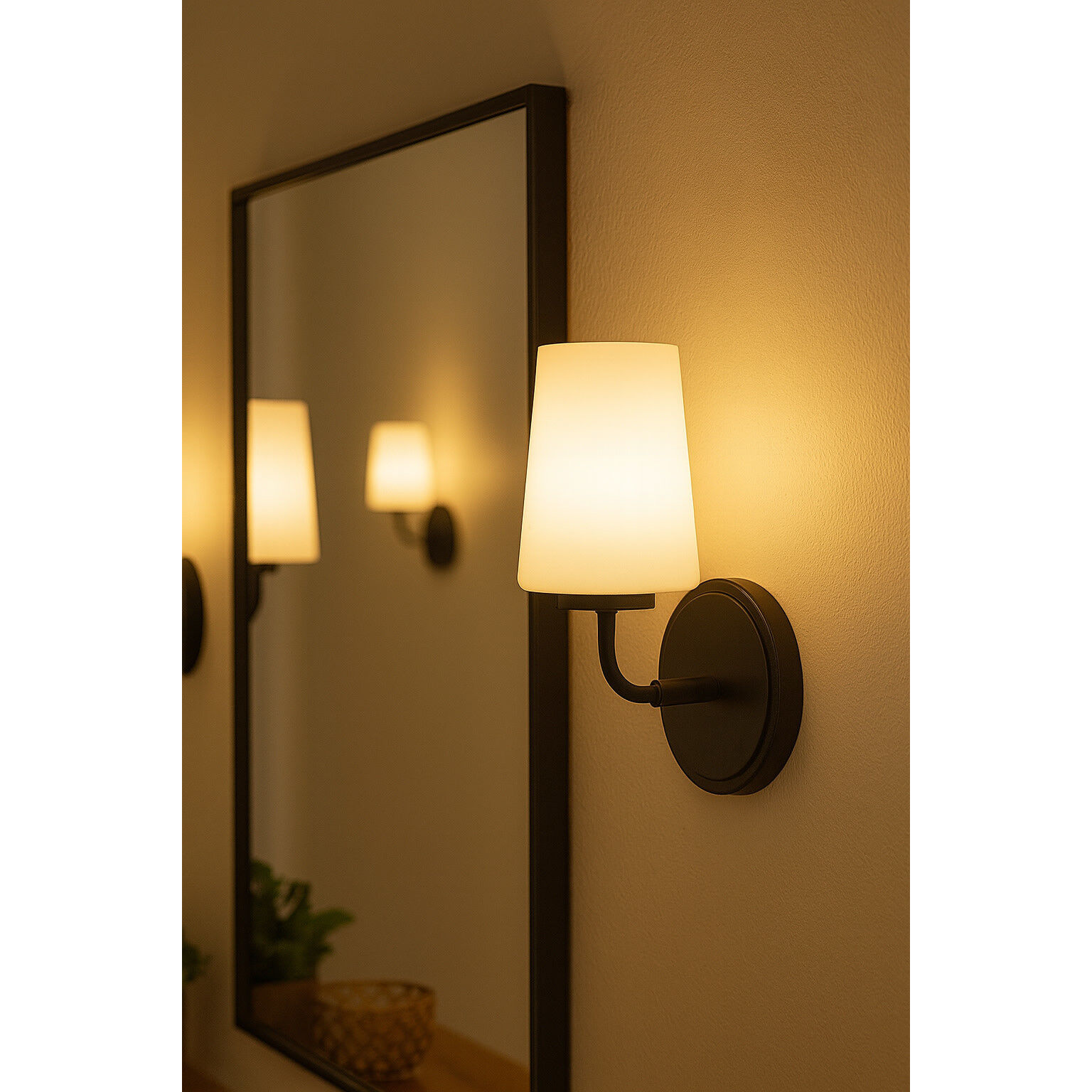 Kline LED 6.75 inch Black Bath Light Wall Light