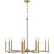 Portman 9 Light 34 inch Aged Brass Chandelier Ceiling Light