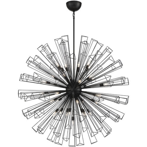 Dendelio 35 Light 54 inch Black Chandelier Ceiling Light