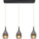 Jericho 3 Light 5.88 inch Matte Black Pendant Ceiling Light
