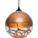 Rocky LED Black Outdoor Pendant