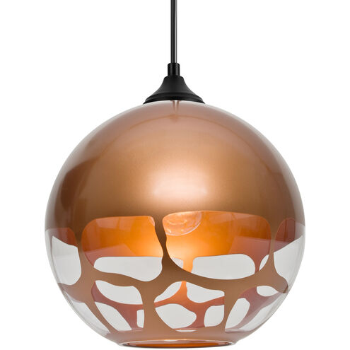 Rocky LED Black Outdoor Pendant