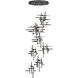 Tura 9 Light 29.6 inch Black Pendant Ceiling Light, Round