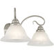 Coronado 2 Light 19 inch Brushed Nickel Bath Vanity Wall Light
