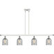 Ballston Caledonia LED 48 inch White and Polished Chrome Island Light Ceiling Light in Charcoal Glass, Ballston