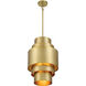 Spyglass Terrace 3 Light 14 inch Soft Brass Pendant Ceiling Light