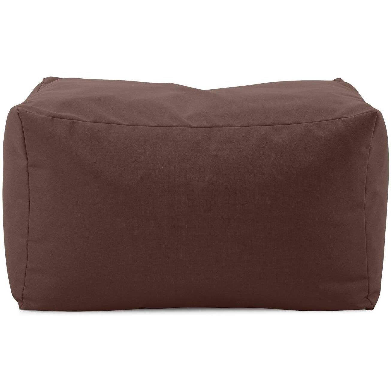 Seascape 18.25 inch Chocolate Outdoor Pouf Bench