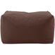 Seascape 18.25 inch Chocolate Outdoor Pouf Bench