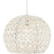 Piero 30 Light 54 inch White/Painted Silver Multi-Drop Pendant Ceiling Light