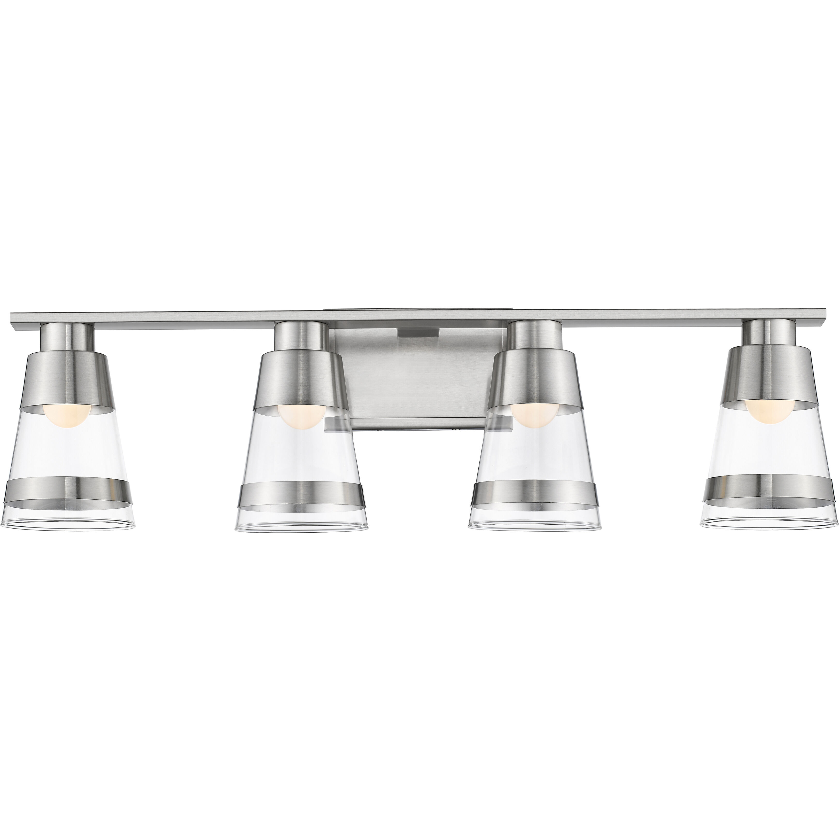 Ethos LED 32 inch Brushed Nickel Vanity Wall Light in Clear Glass